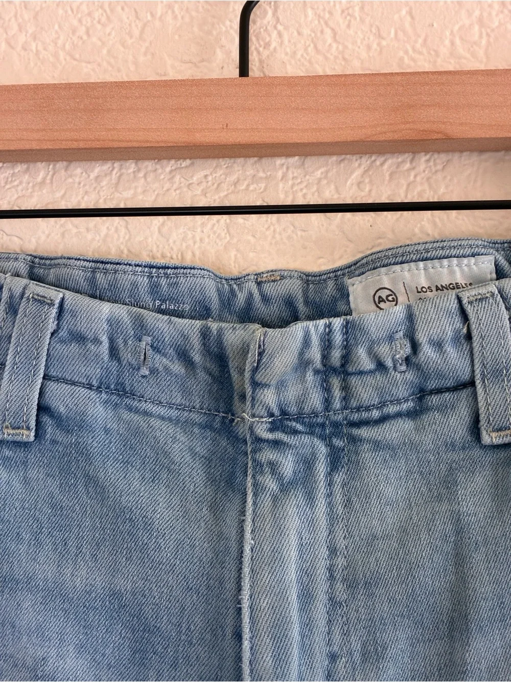 AG | Adriano Goldschmied hand cut frayed denim Bermuda long denim shorts size 29
